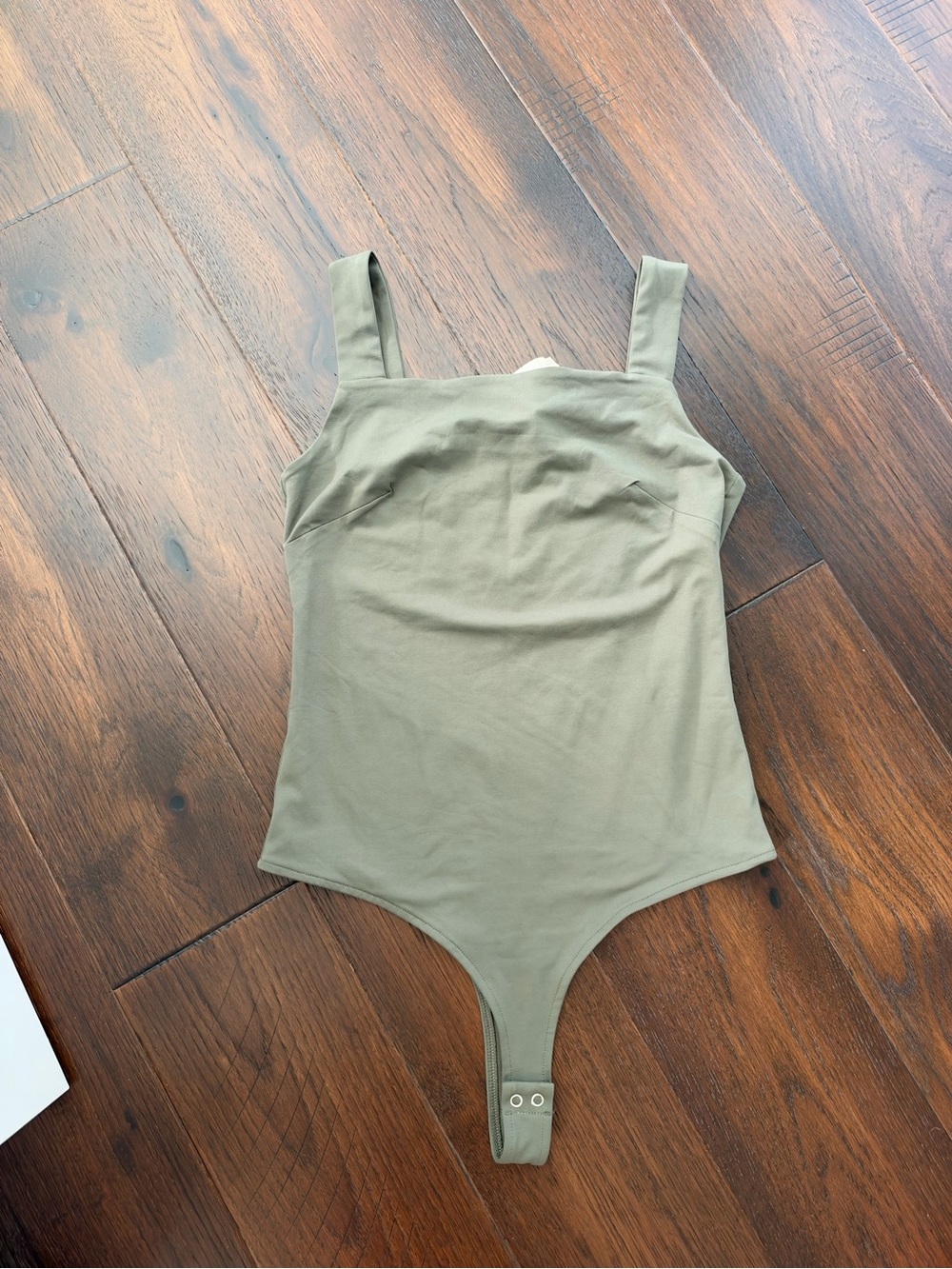 Square Neck Bodysuit Green